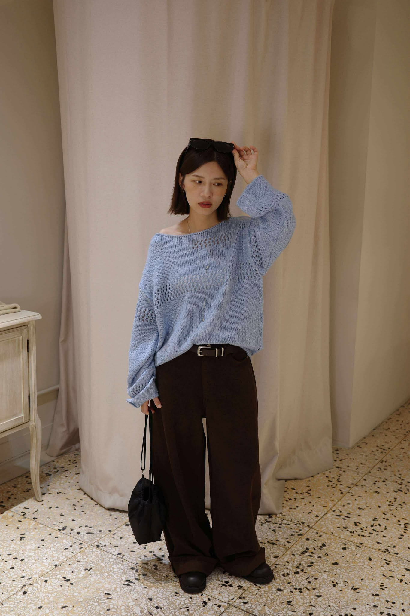 微船領簍空粗針織衫 ( 5色 )7