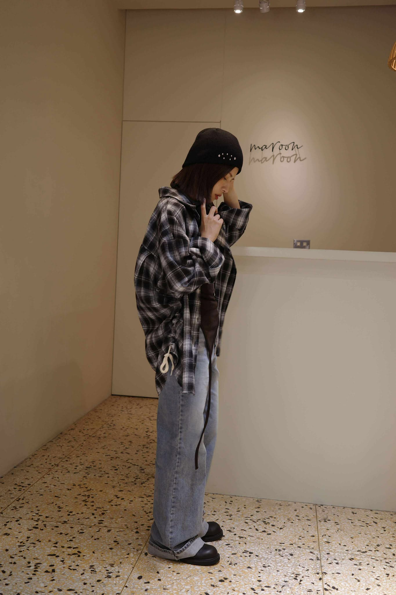 側綁帶格紋襯衫 ( 2色 / 少量現貨 )5