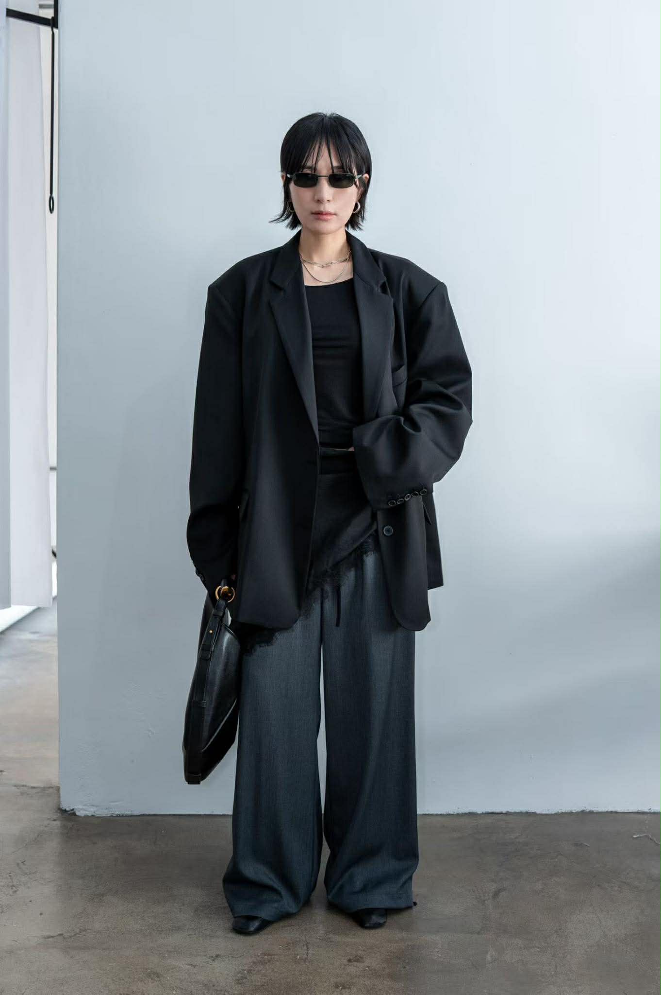 拼接蕾絲三角巾 ( 3色 )15