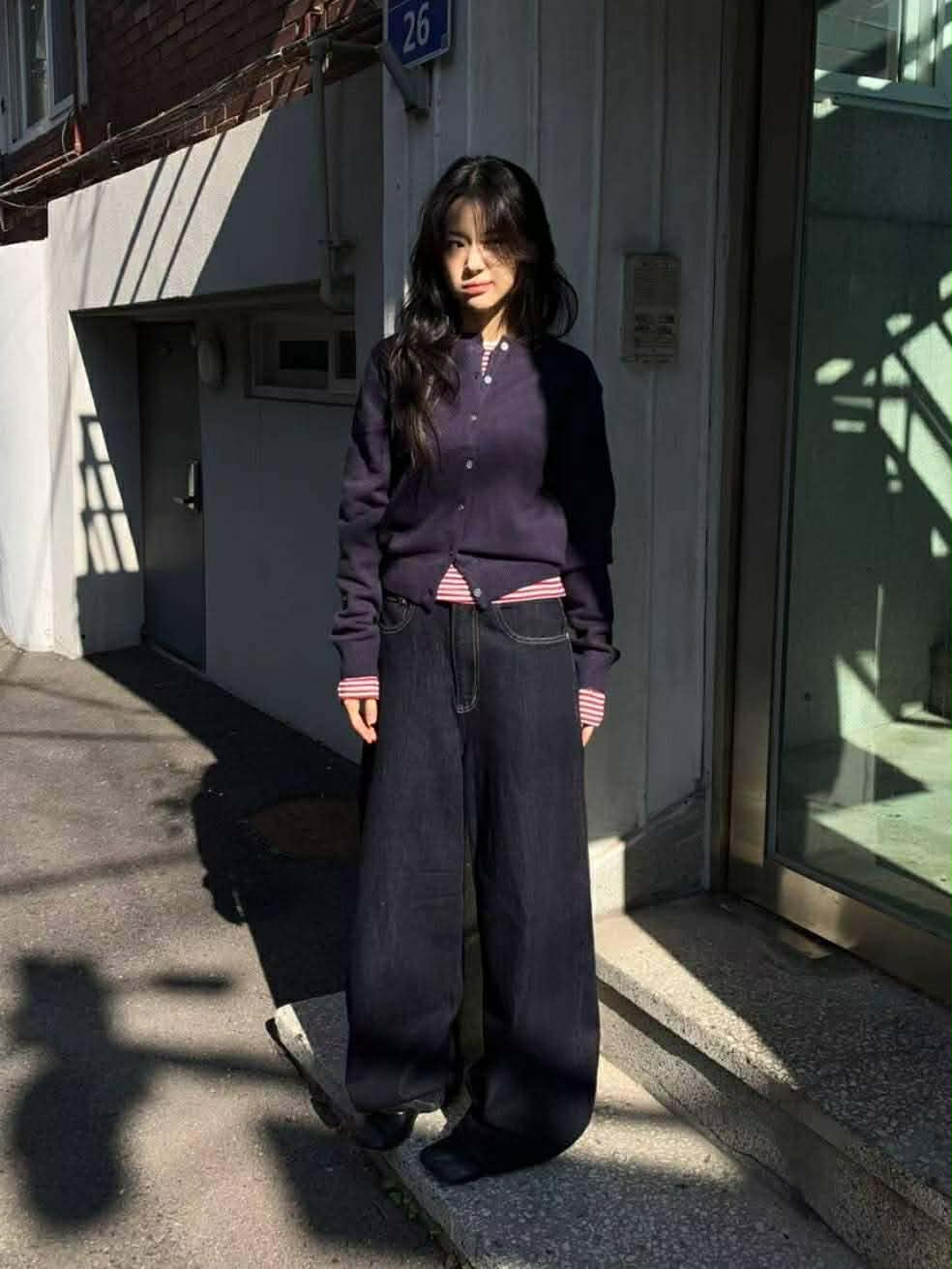 微絨原色丹寧褲