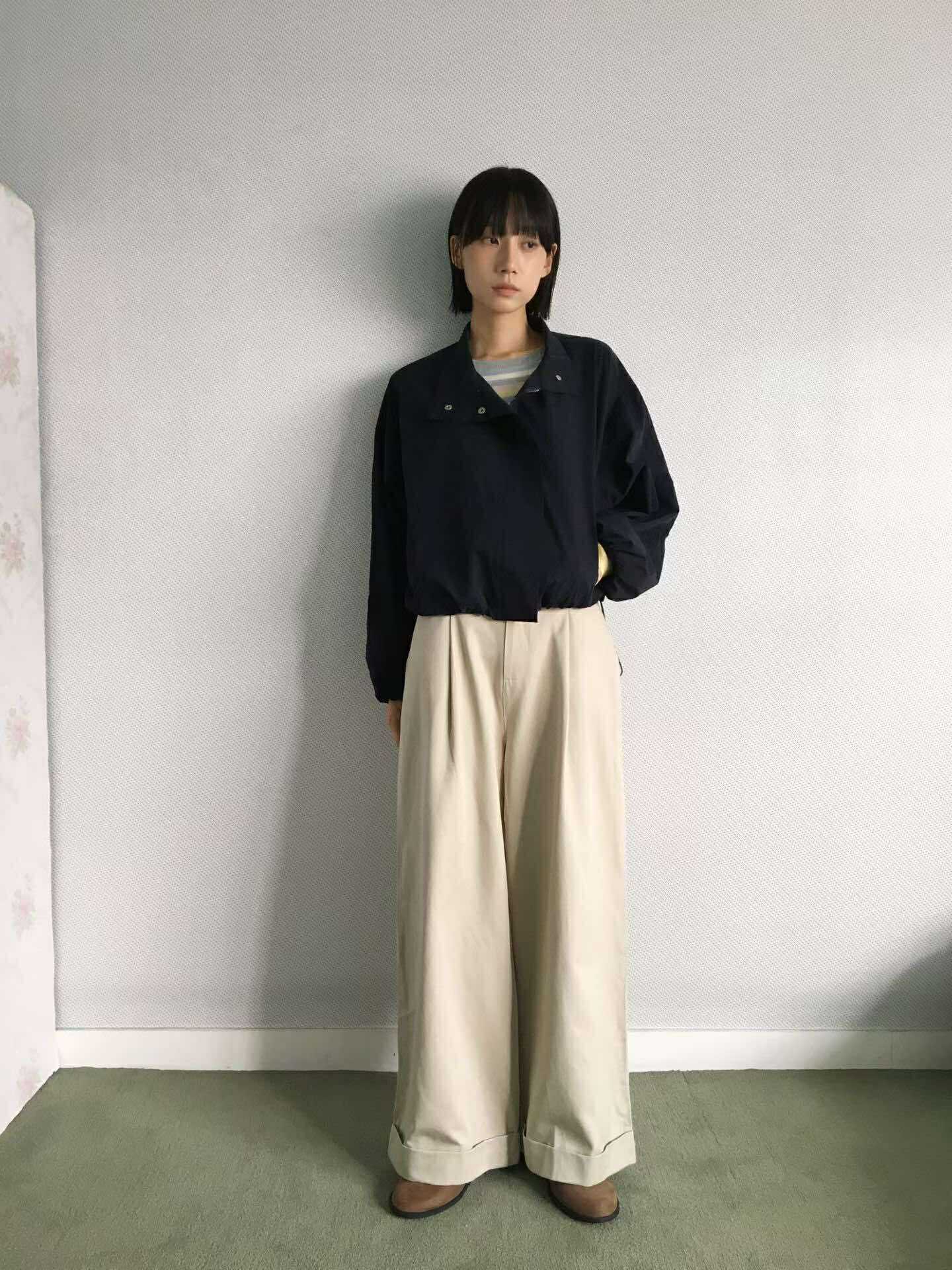 反摺直筒西裝褲 ( 現貨 )