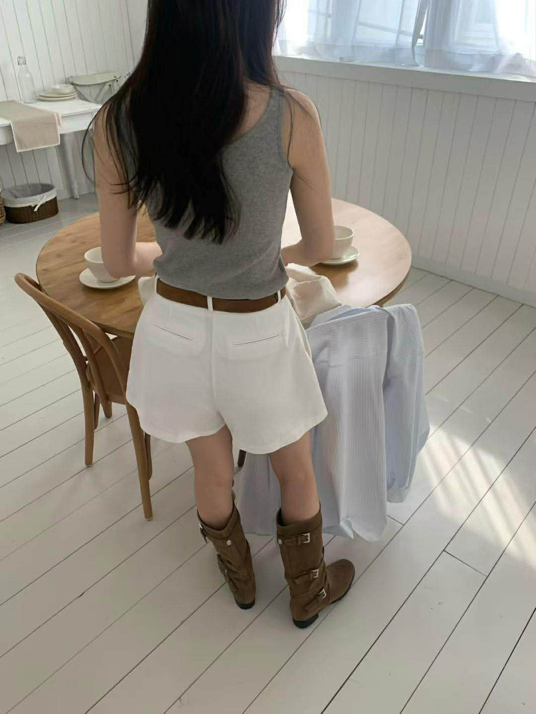 雙打褶短褲 ( 2色 )10