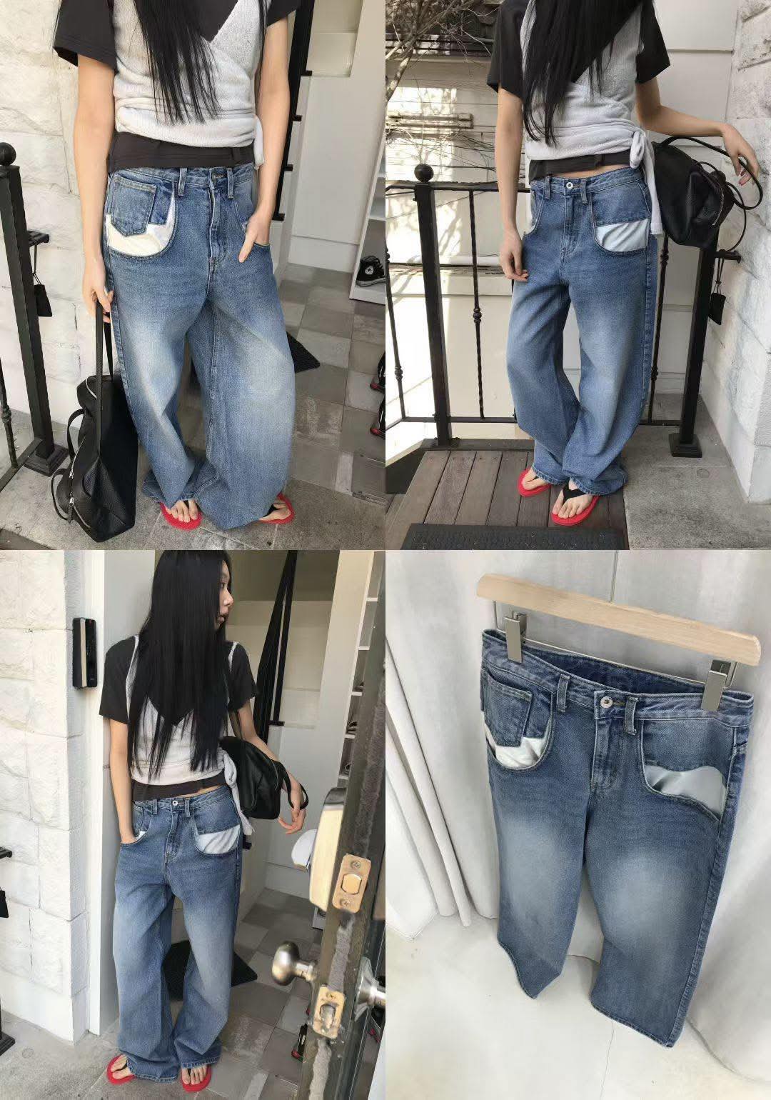 口袋外翻感小直筒褲10
