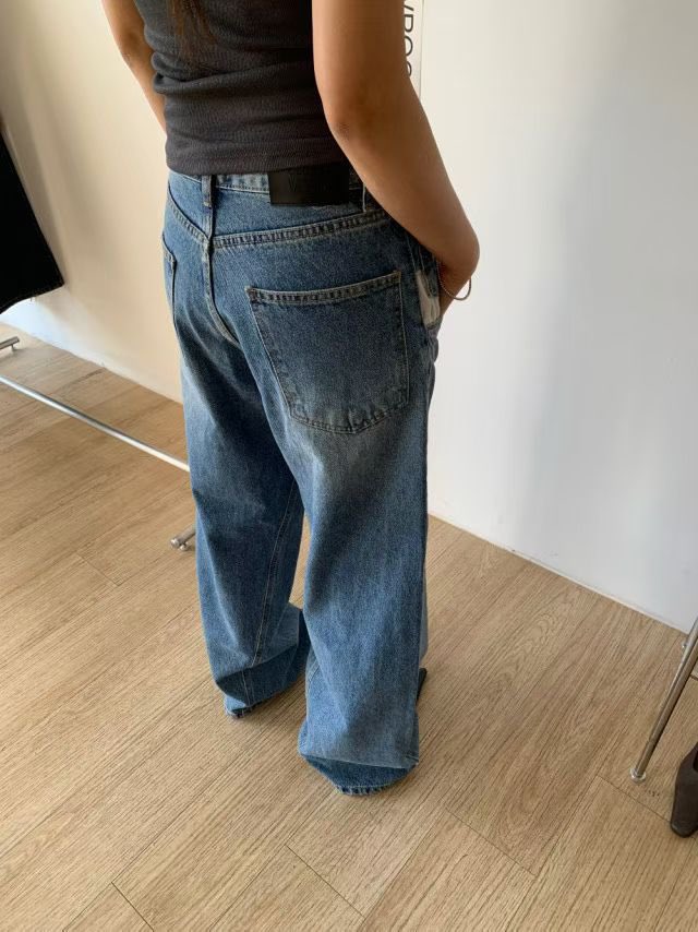 口袋外翻感小直筒褲9