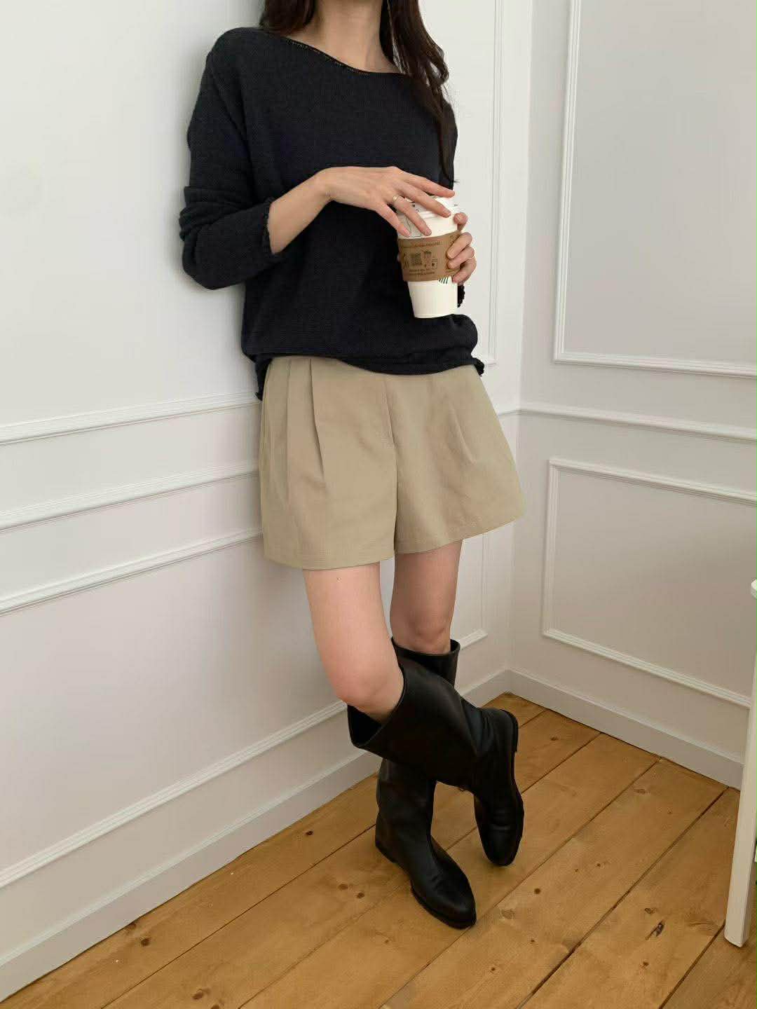 雙打褶短褲 ( 2色 )11