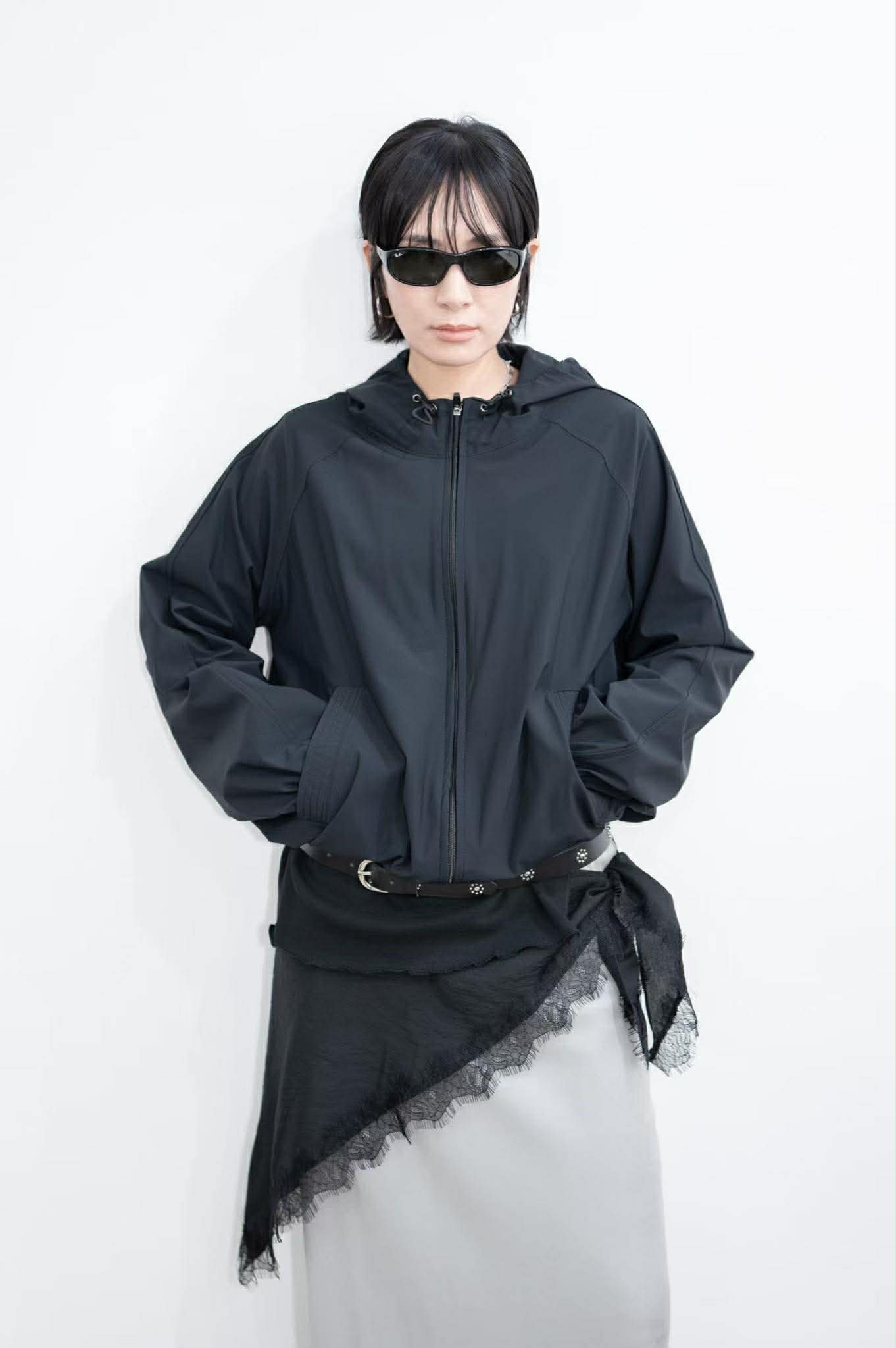 拼接蕾絲三角巾 ( 3色 )20