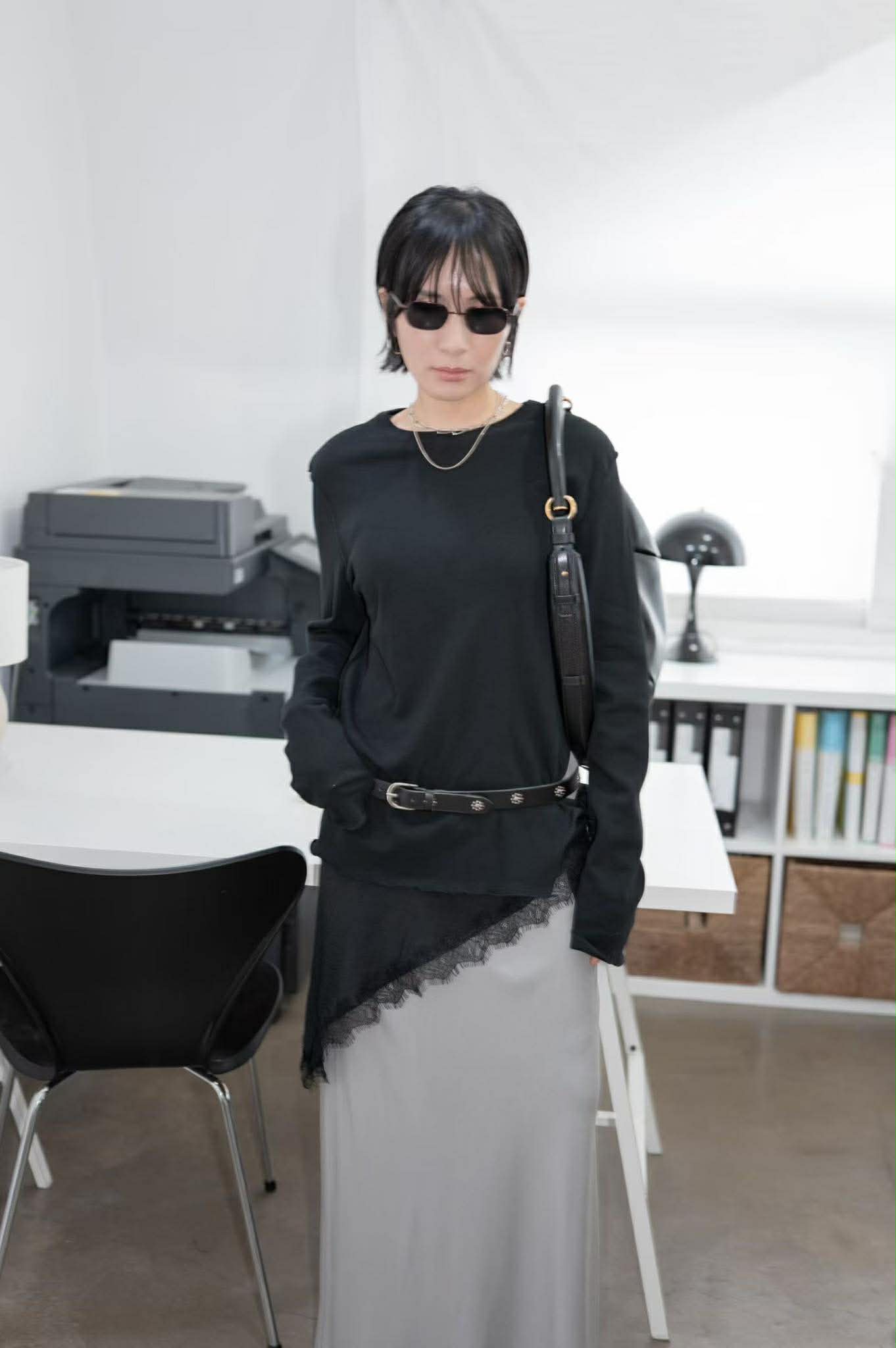 拼接蕾絲三角巾 ( 3色 )18