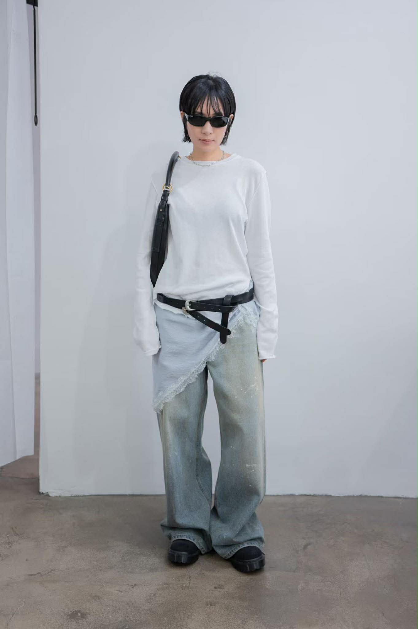 拼接蕾絲三角巾 ( 3色 )8