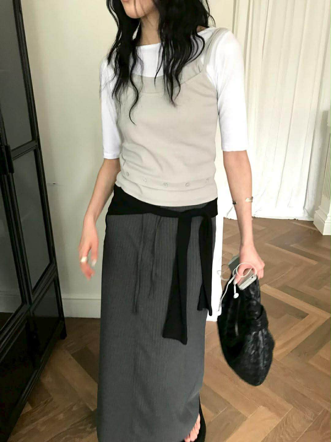 法式5分袖兩穿棉TEE ( 4色 )21