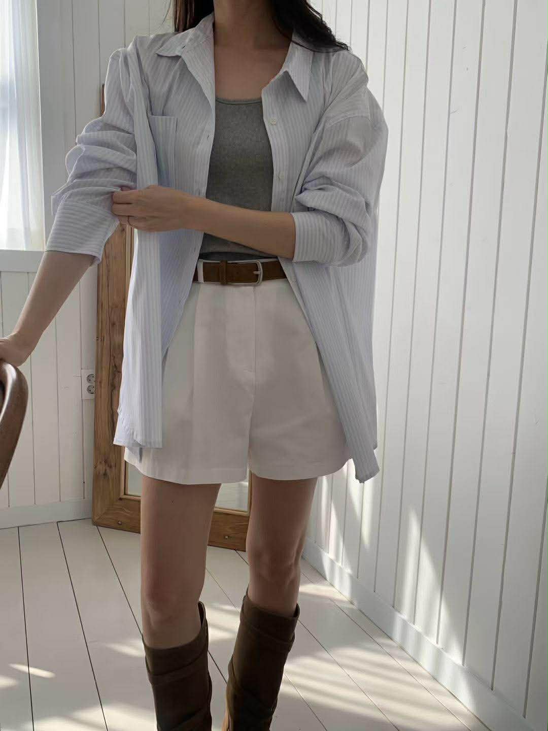 雙打褶短褲 ( 2色 )5