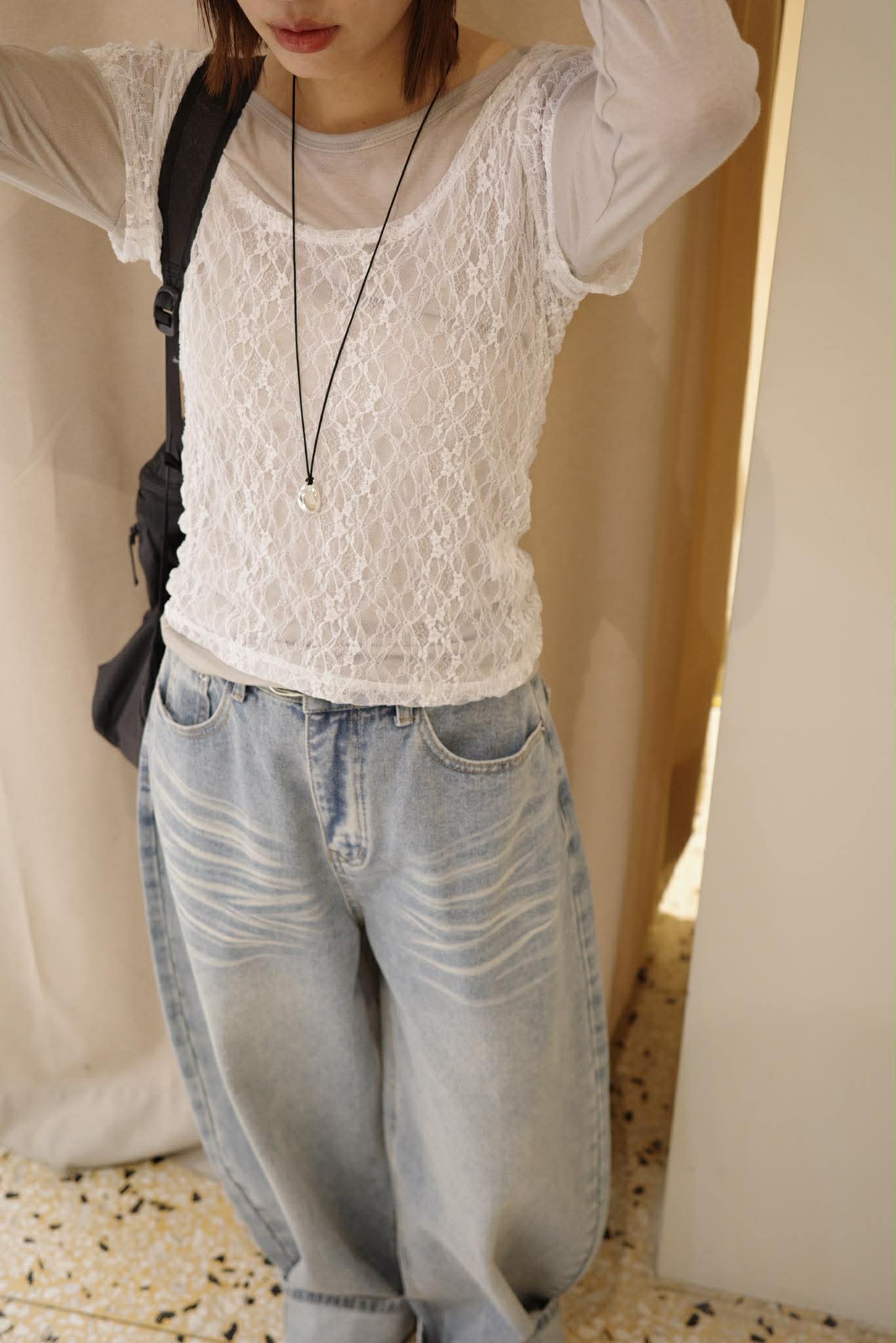 細緻蕾絲兩件式上衣 ( 3色 )6