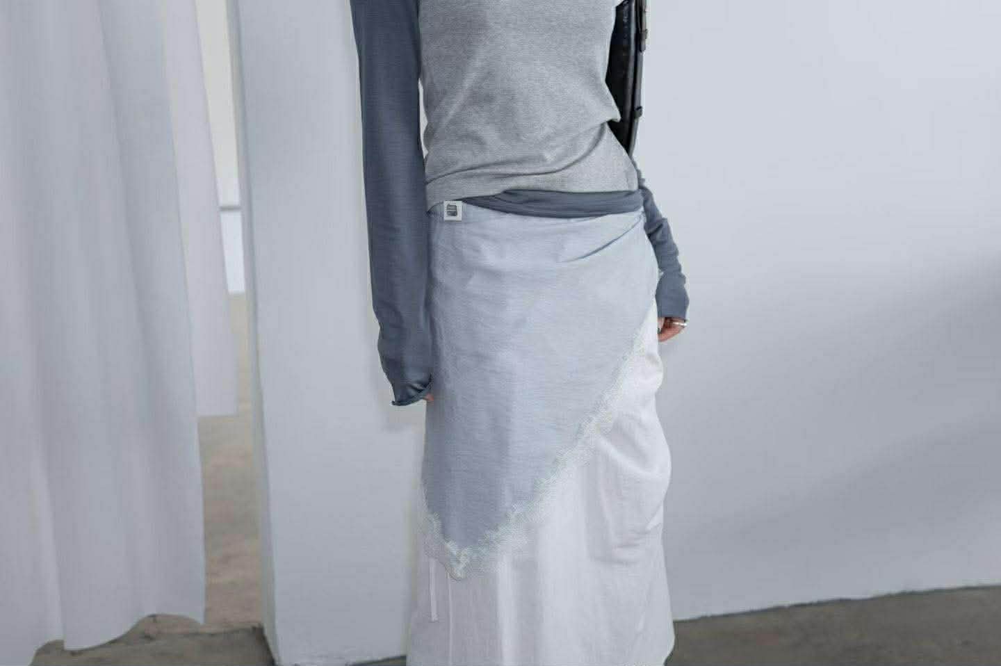 拼接蕾絲三角巾 ( 3色 )12