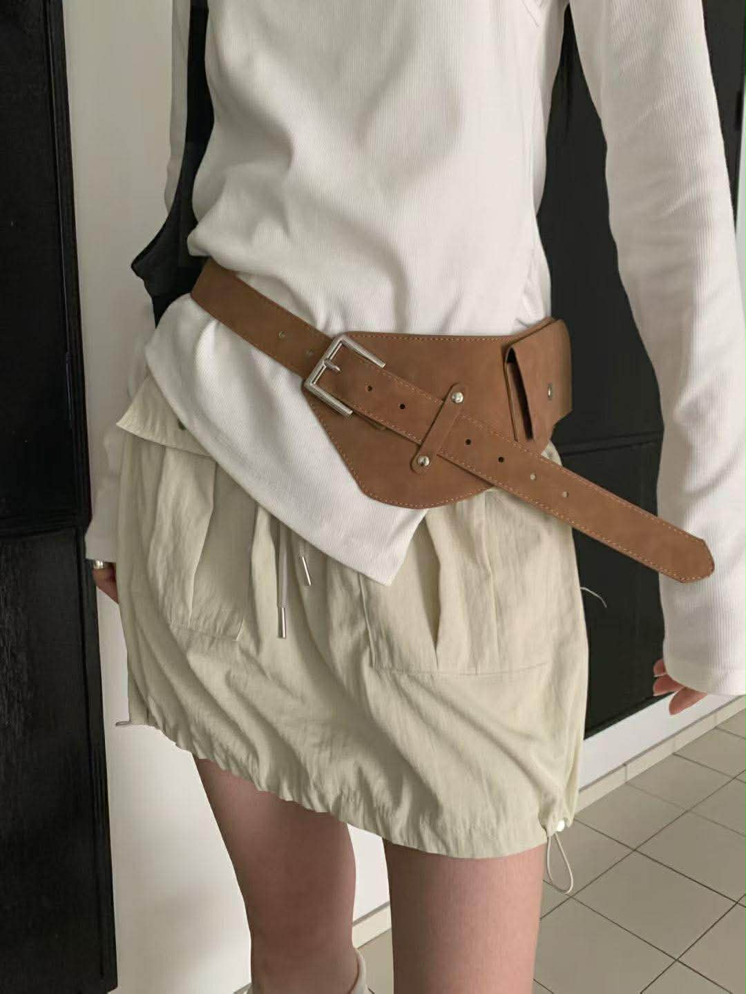 翻蓋小包造型腰帶 ( 2色 )2