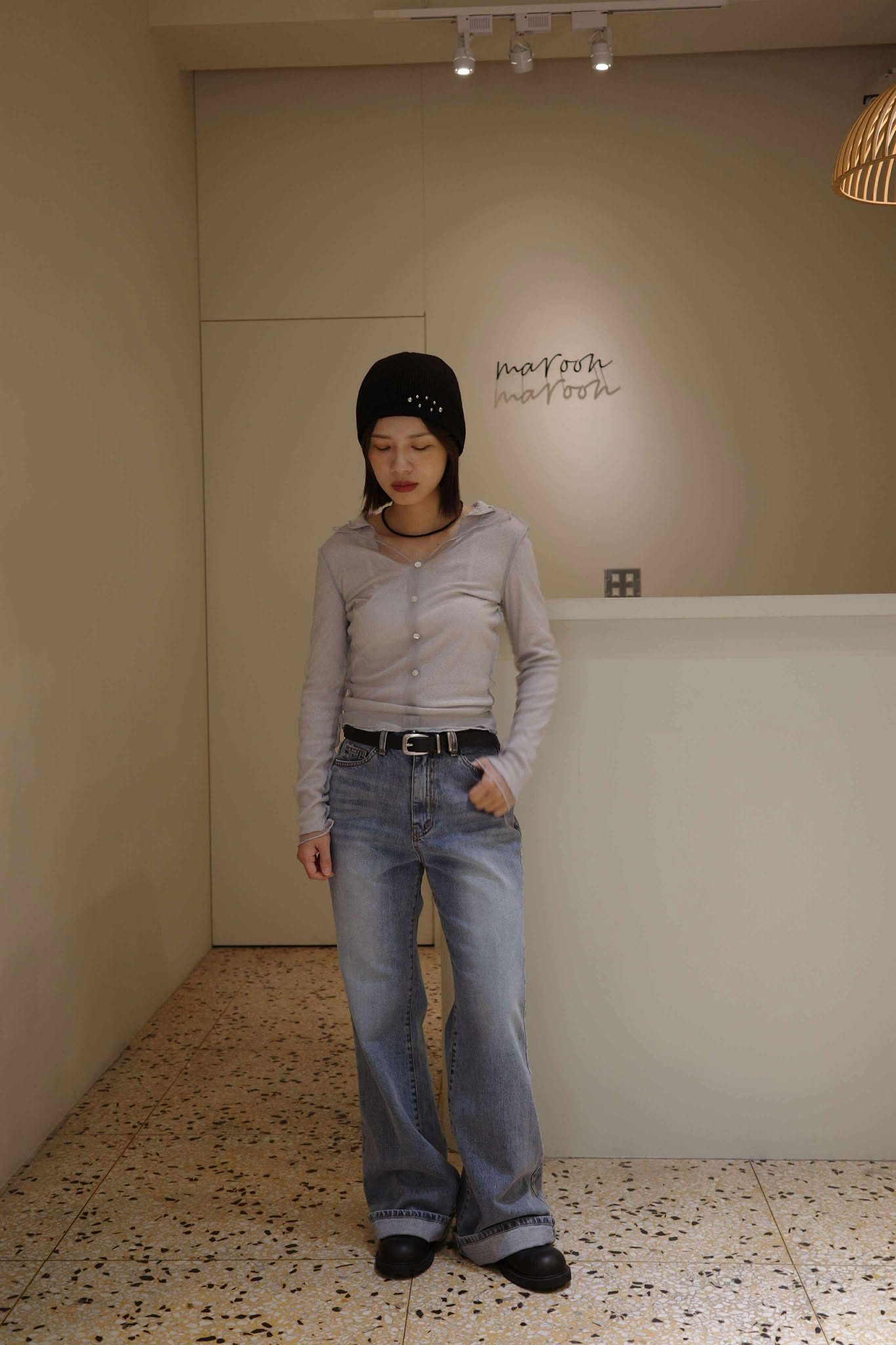 兩件式紗料開襟上衣 ( 2色 )14