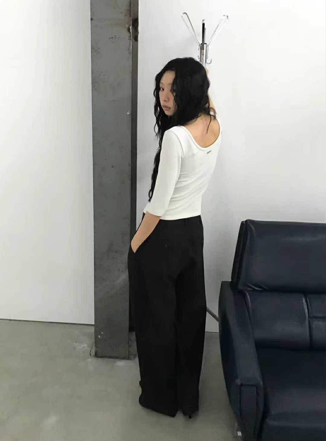 法式5分袖兩穿棉TEE ( 4色 )19