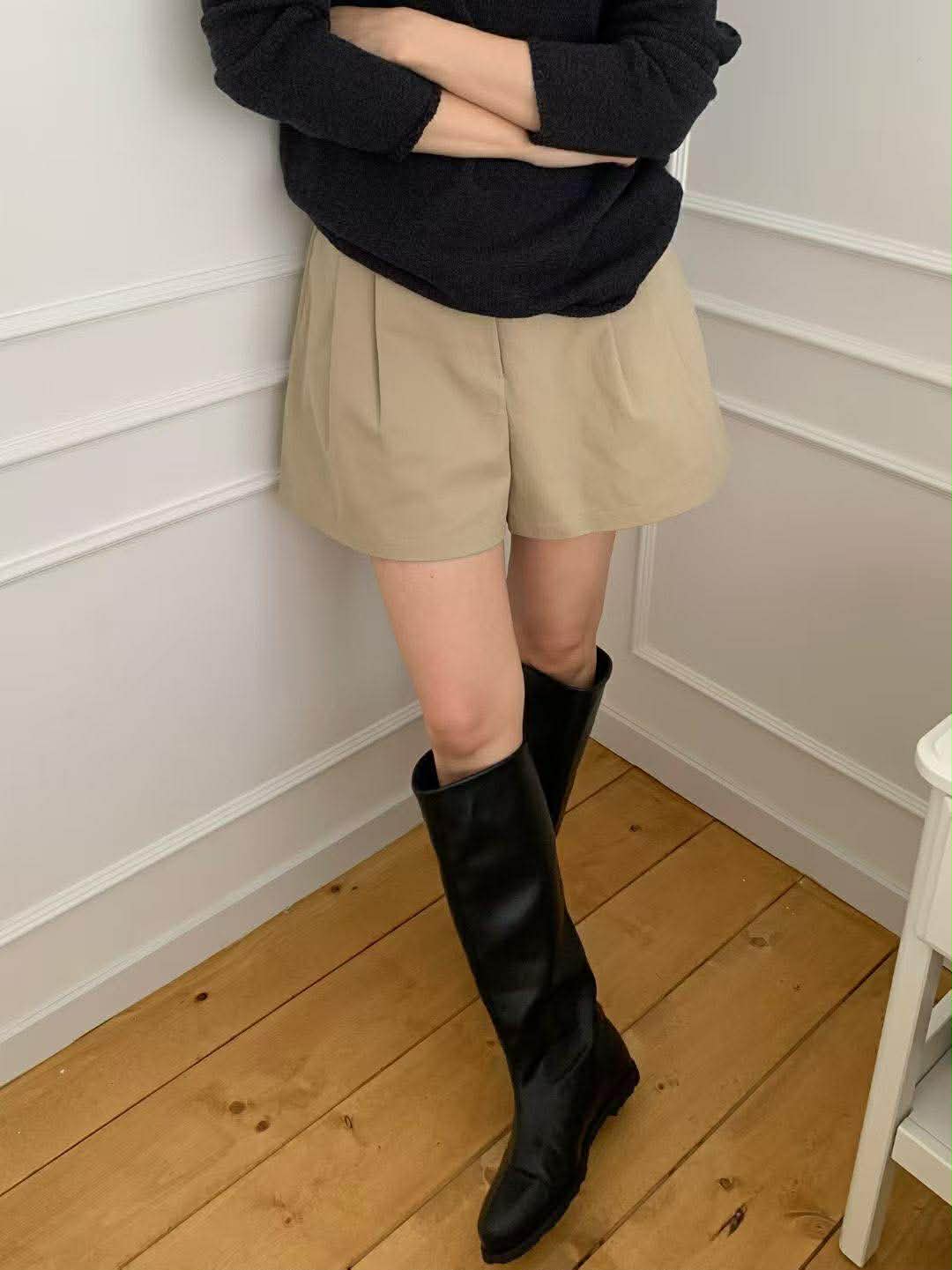 雙打褶短褲 ( 2色 )12