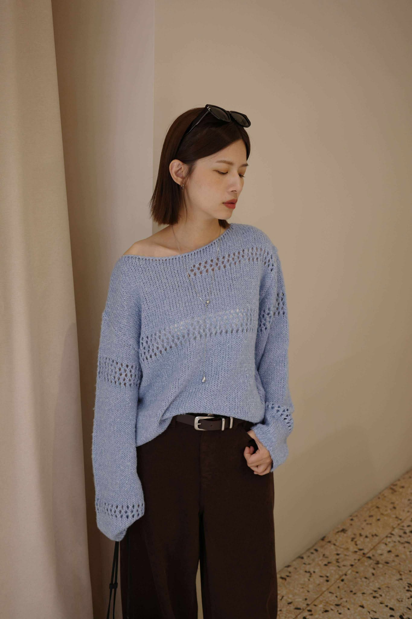 微船領簍空粗針織衫 ( 5色 )6