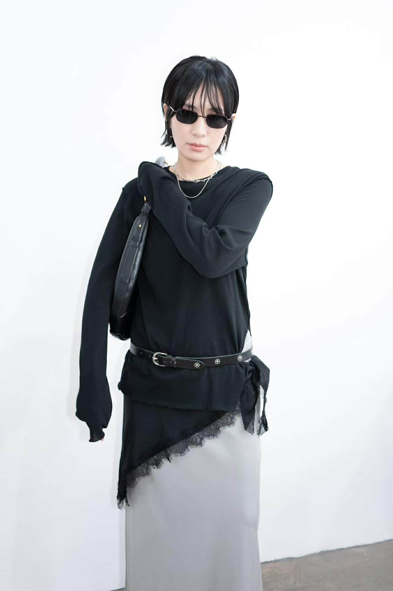 拼接蕾絲三角巾 ( 3色 )19