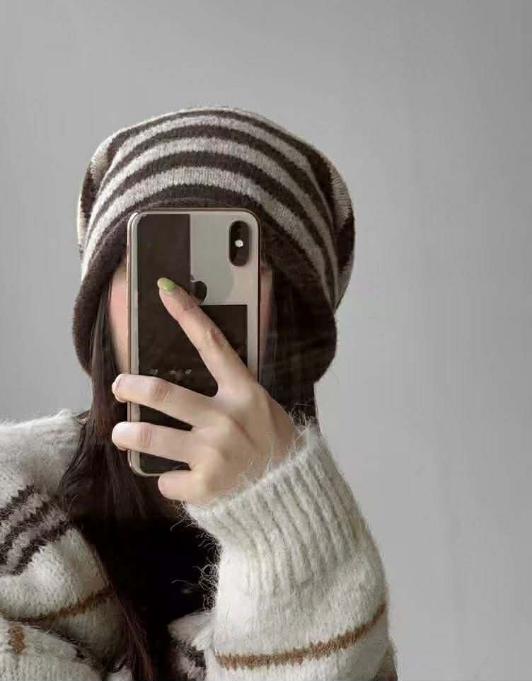 羊毛條紋堆堆帽 ( 5色 / 少量現貨 )