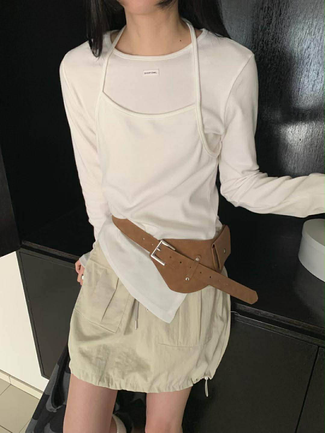 翻蓋小包造型腰帶 ( 2色 )4