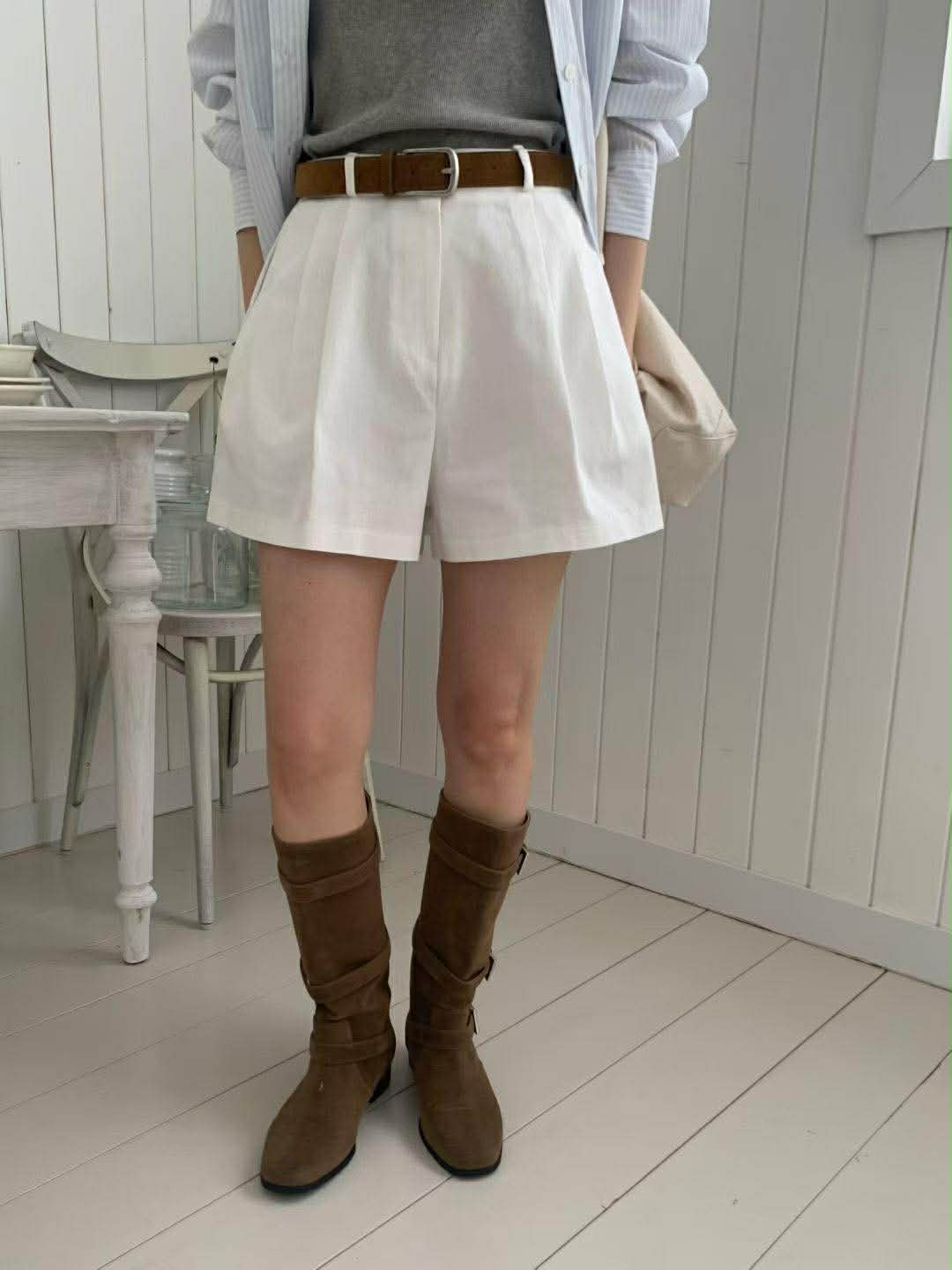 雙打褶短褲 ( 2色 )9