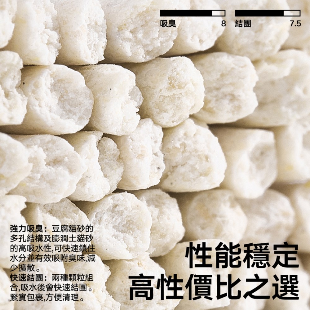 經典 豆腐膨潤土 70%:30% 混合貓砂4包入2