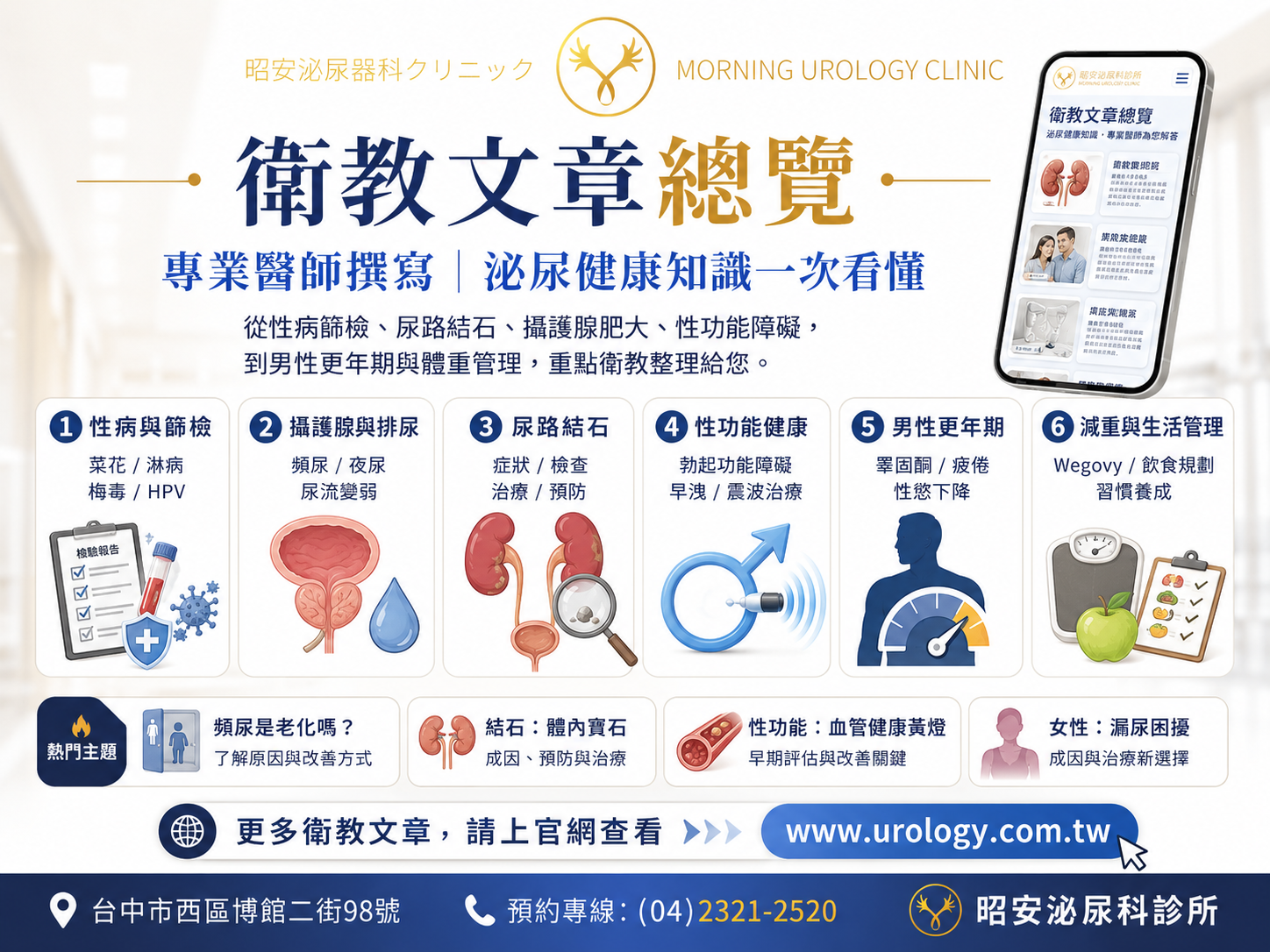 昭安泌尿科診所衛教文章 昭安泌尿科診所官網提供男性保養衛教文章