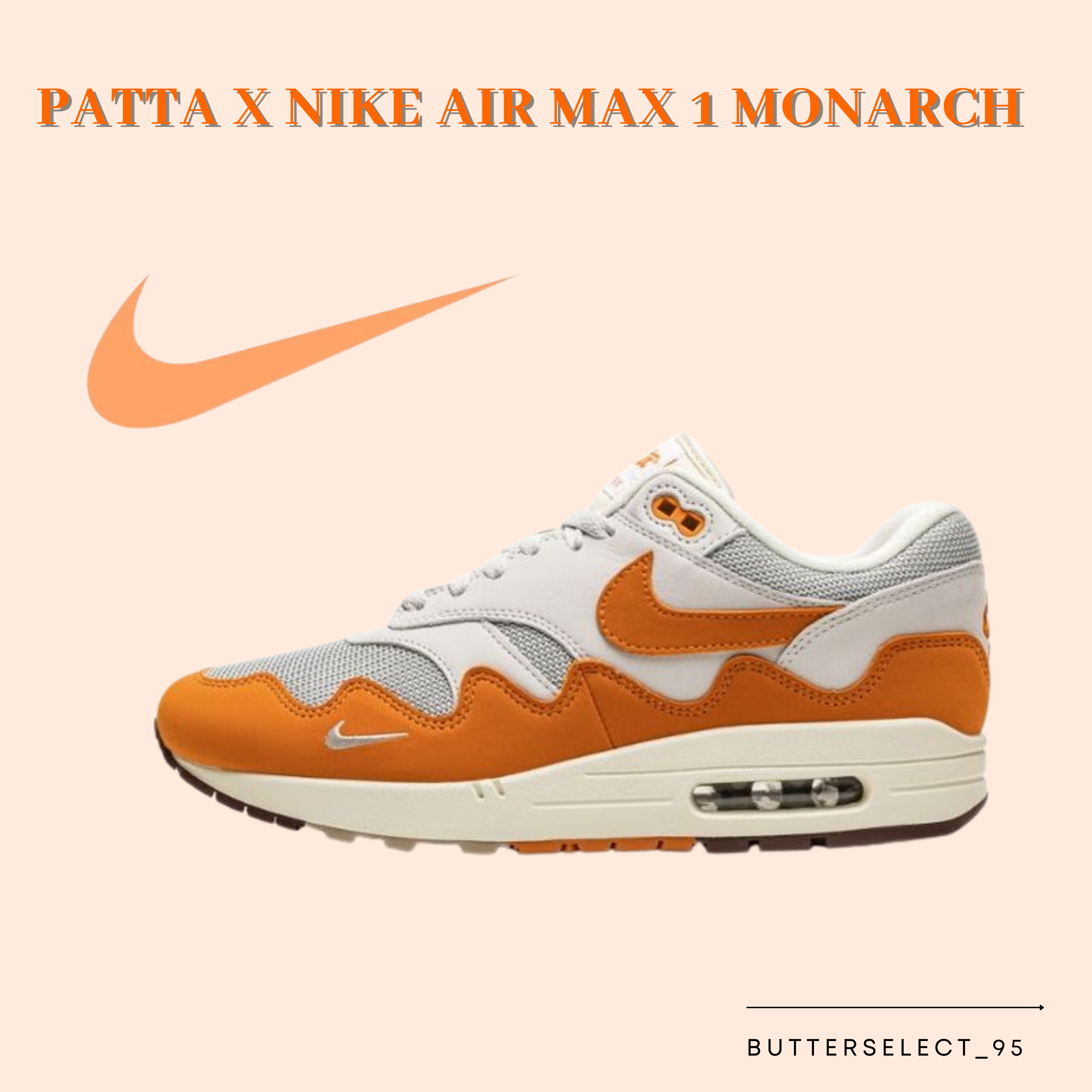 PATTA x NIKE AIR MAX 1 Monarch 卡其波浪| Nike | 品牌分類Brand