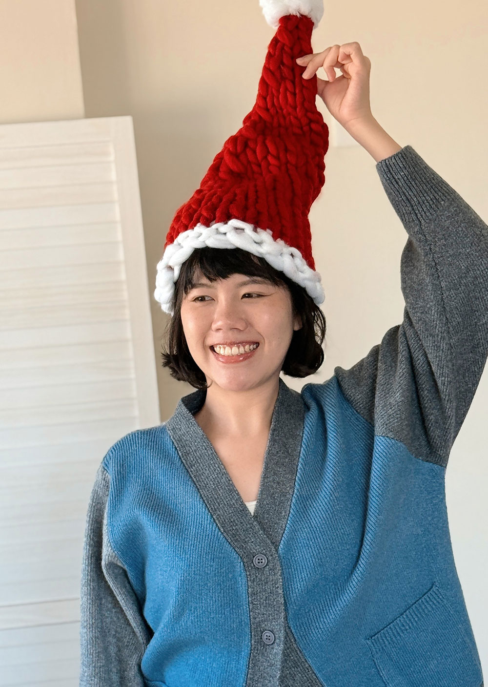 北歐粗針聖誕帽2