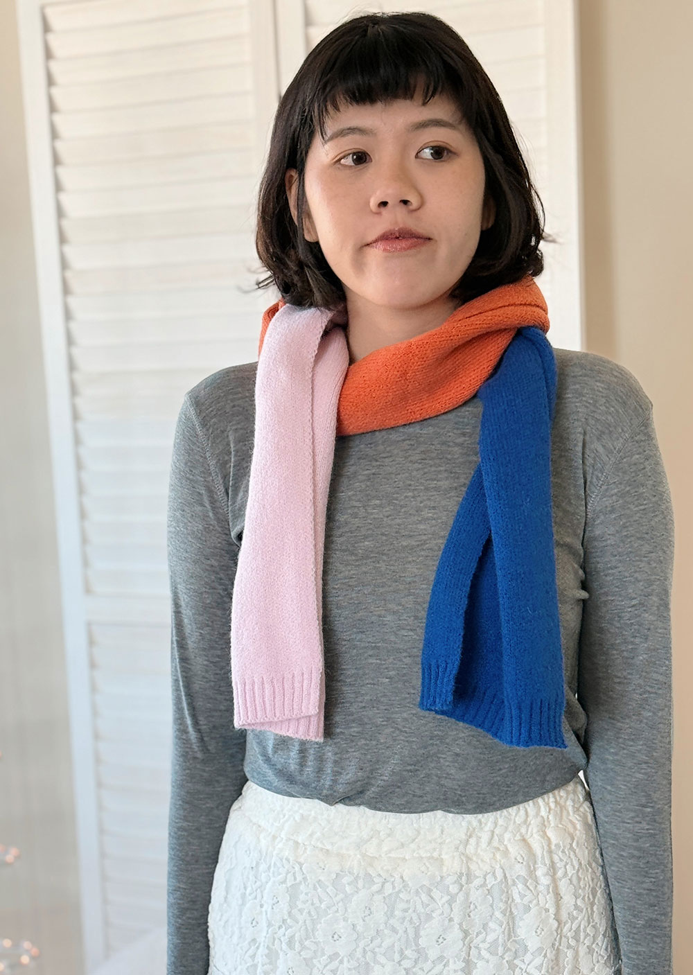 韓國天絲羊毛圓領上衣12