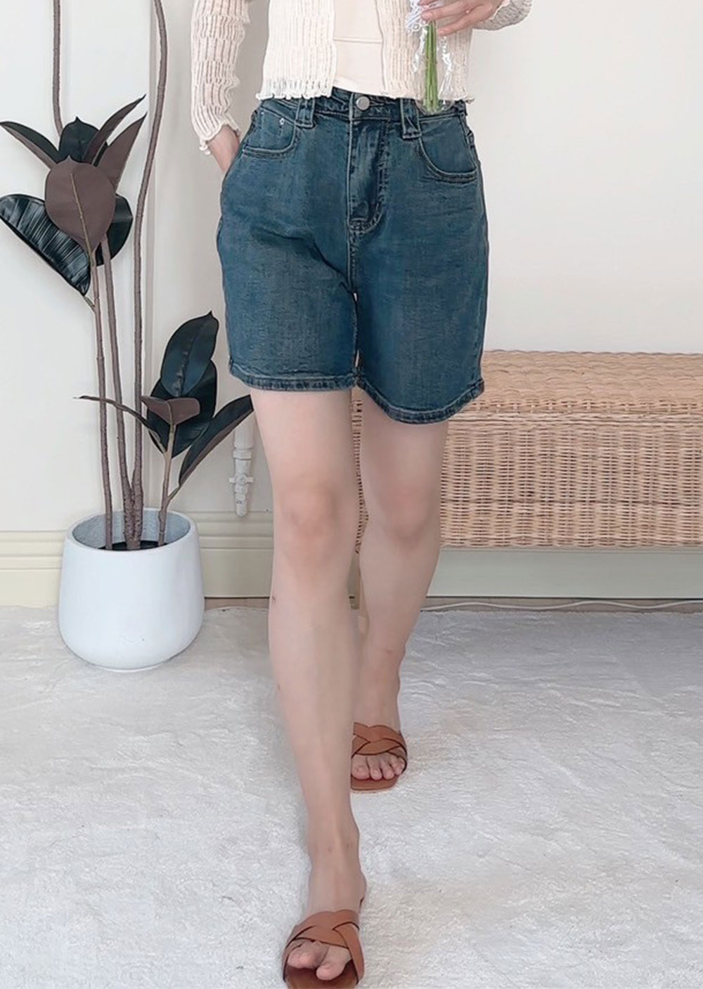 彈力五分牛仔短褲1