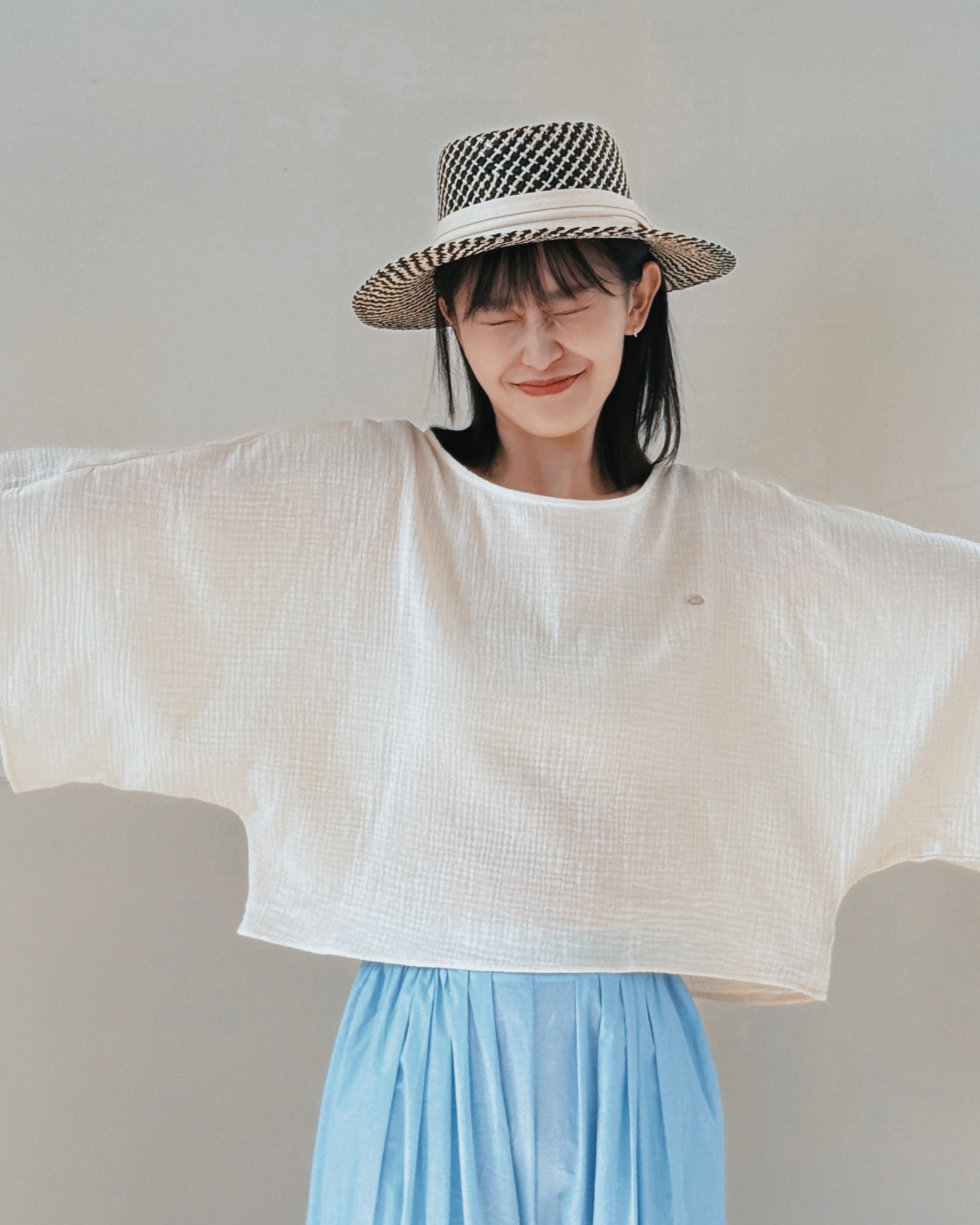 witharch-棉紗連袖上衣-杏5