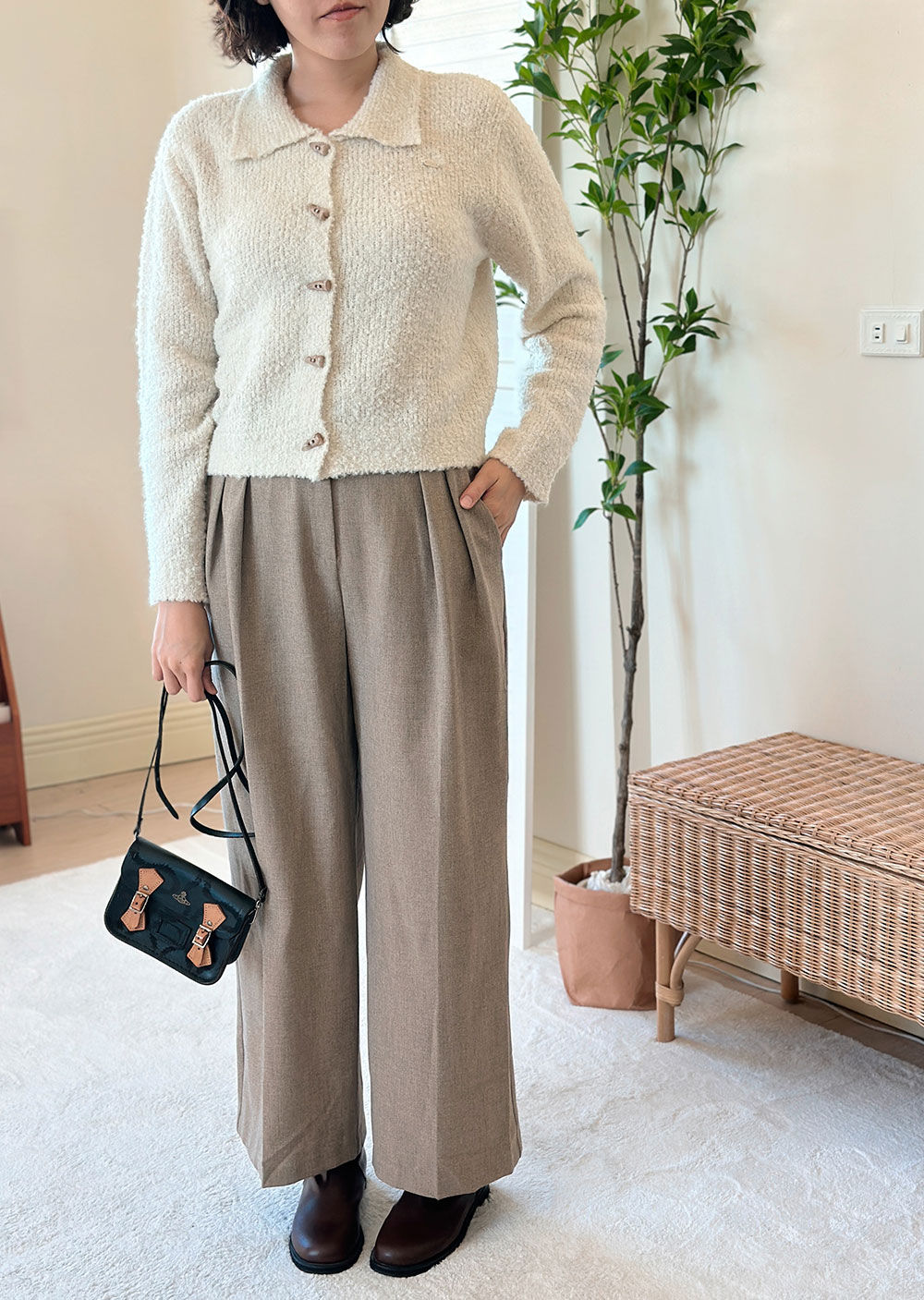 雙摺毛呢西裝褲7