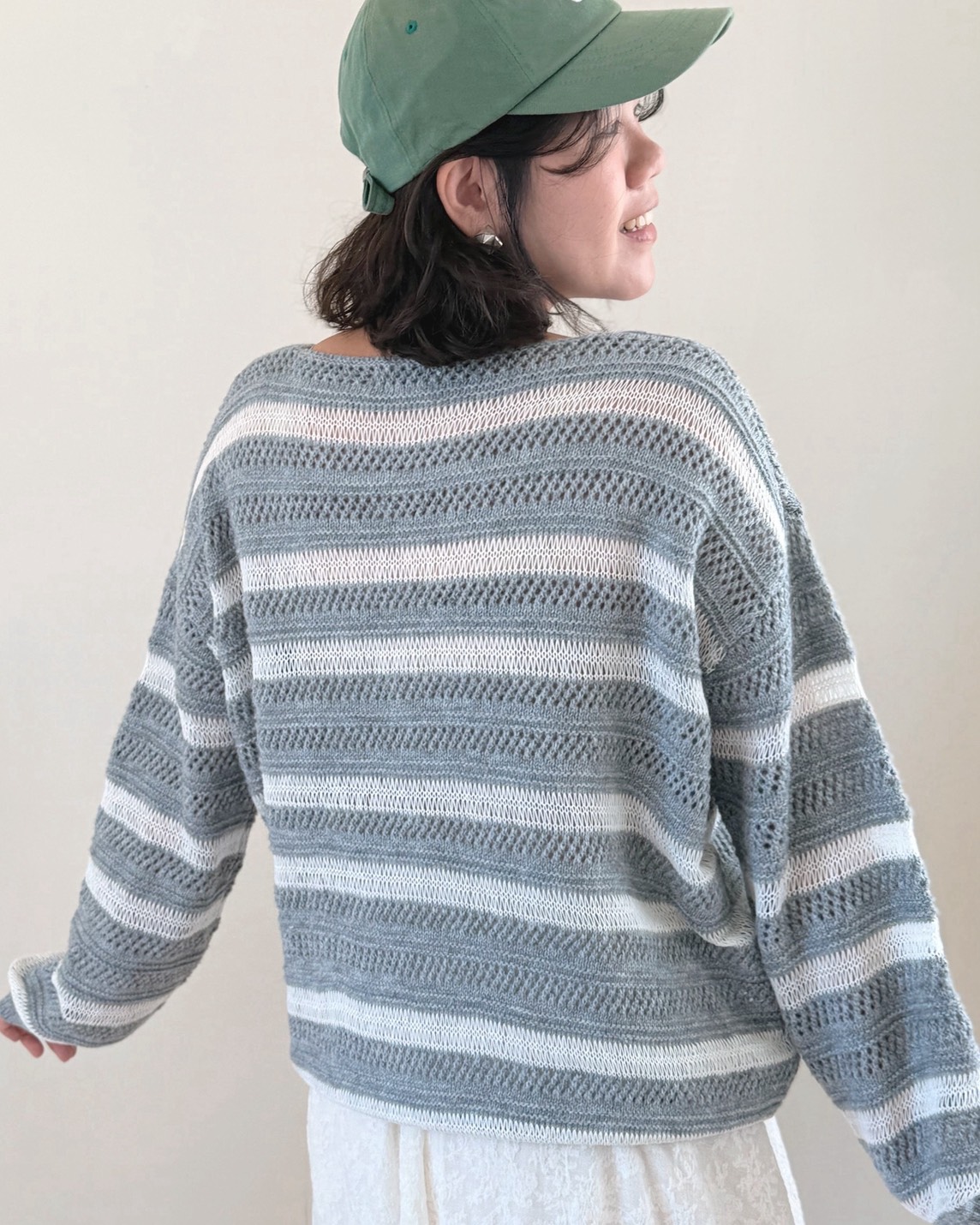 韓國條紋針織上衣5