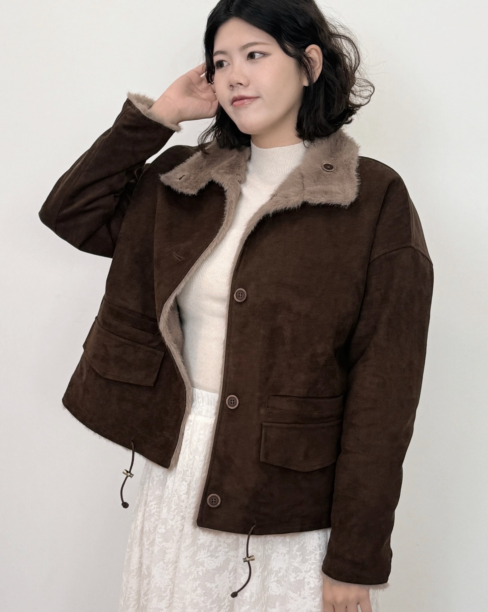 2way毛皮夾克-咖3