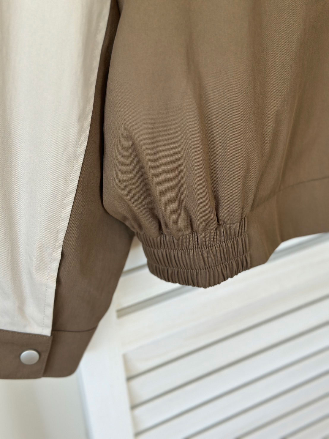 棉質撞色立領夾克8