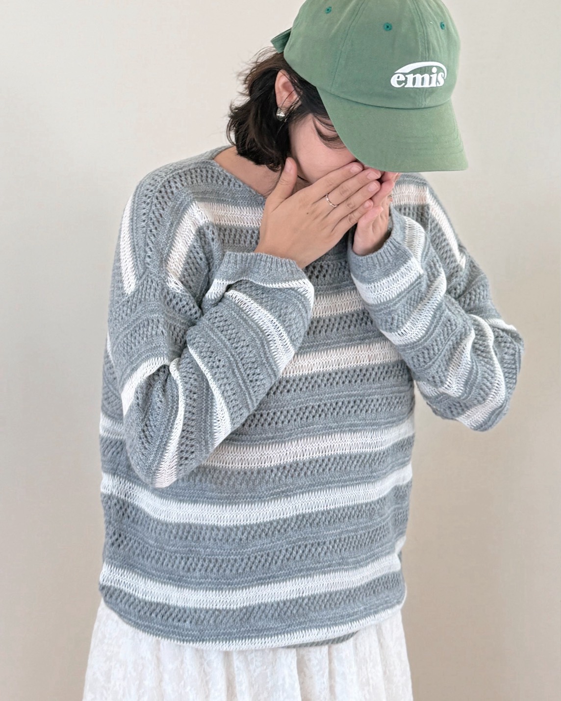 韓國條紋針織上衣2