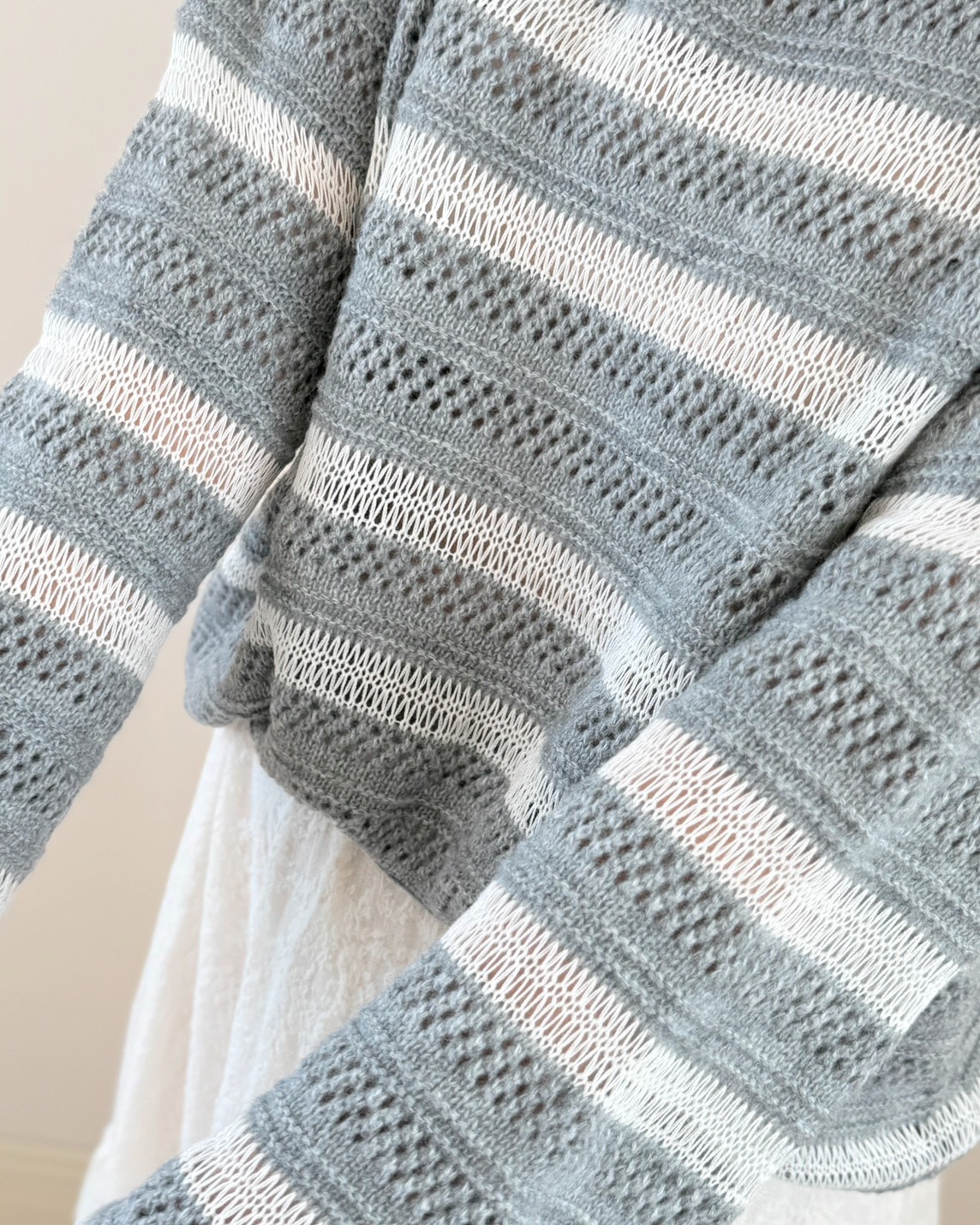 韓國條紋針織上衣4