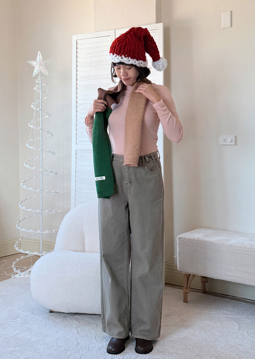 韓國天絲羊毛圓領上衣6