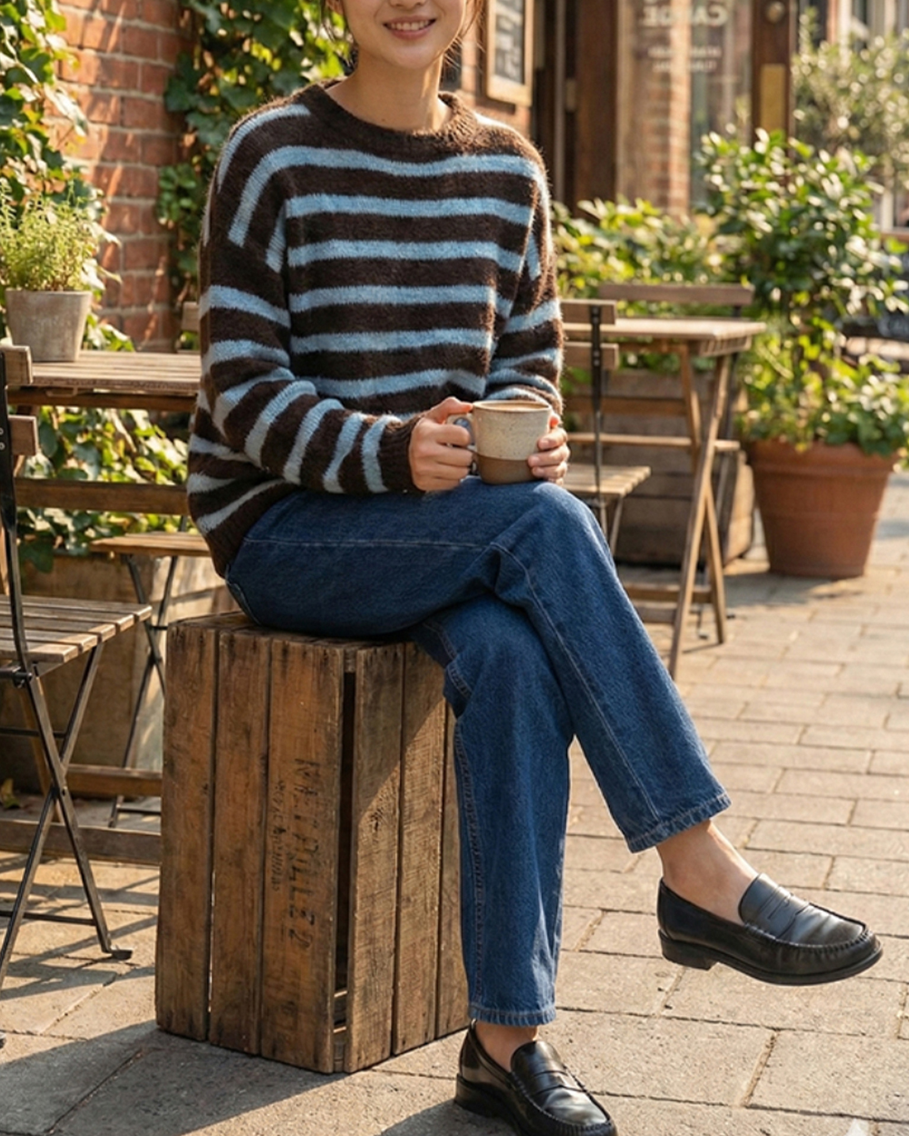 復古條紋毛衣2
