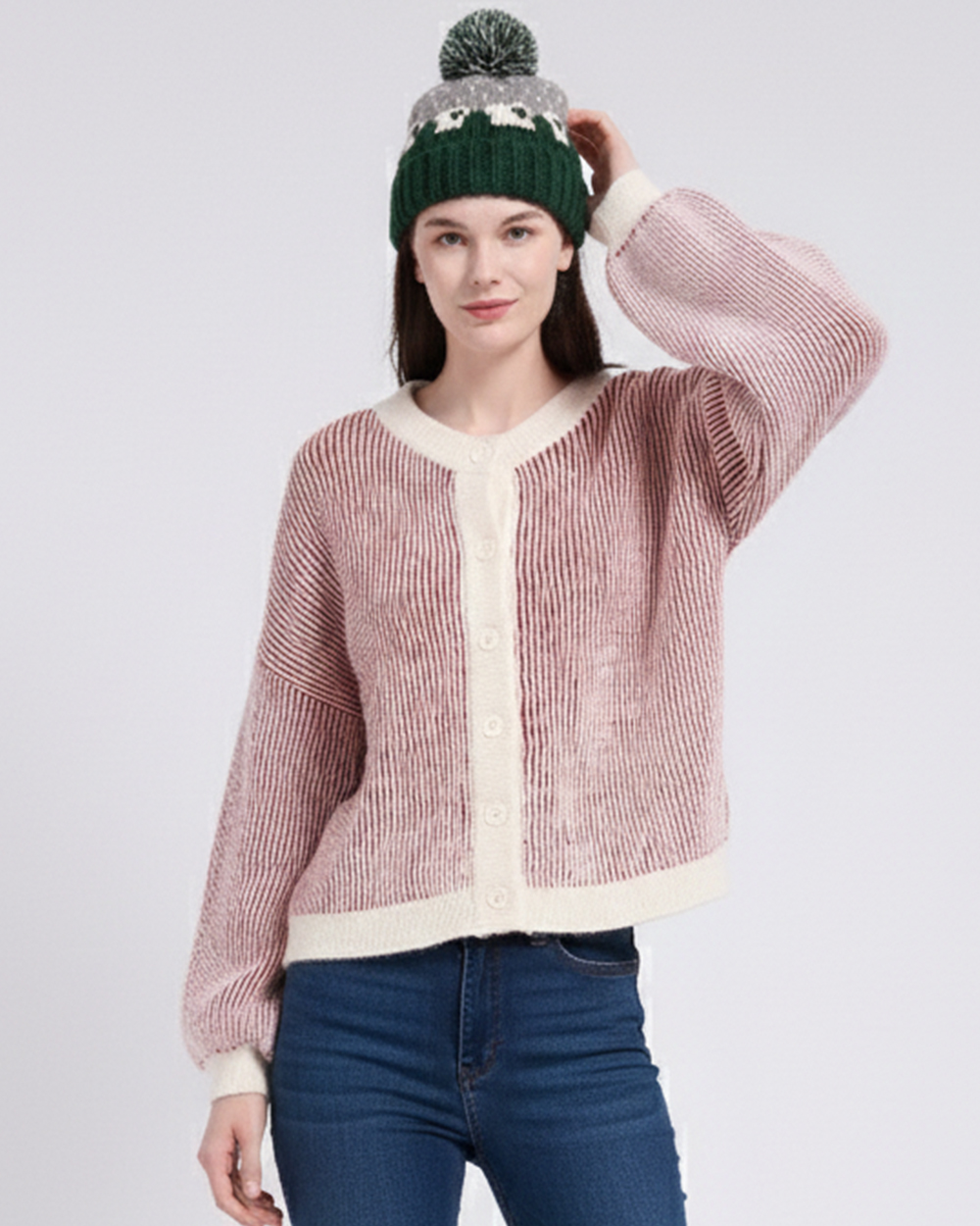 witharch手工羊羊帽-綠