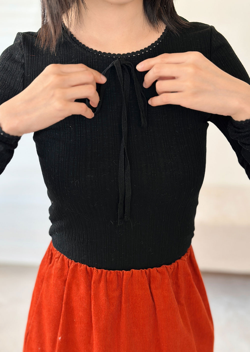 韓國蝴蝶結上衣9