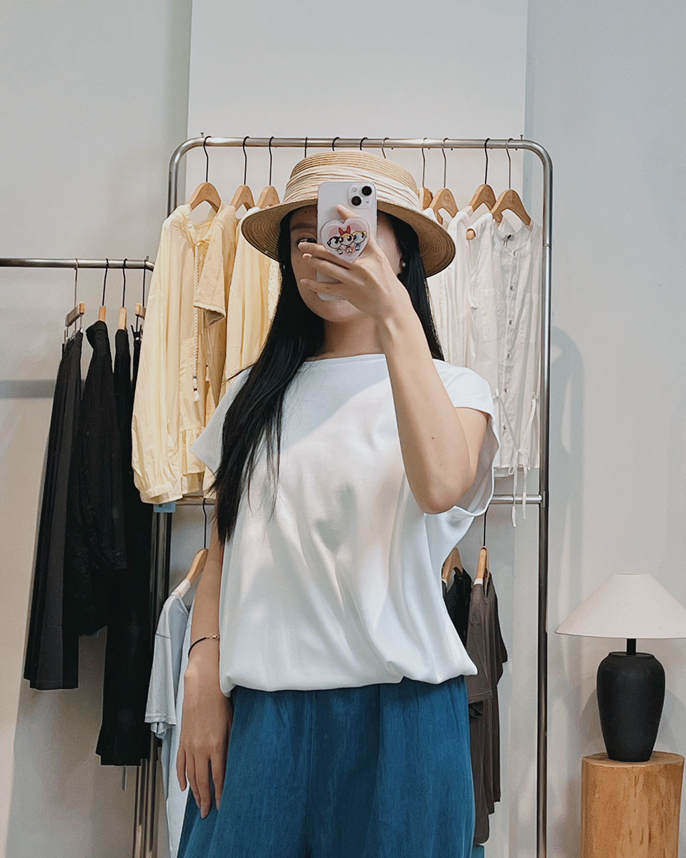 witharch莫代爾法式袖-白2