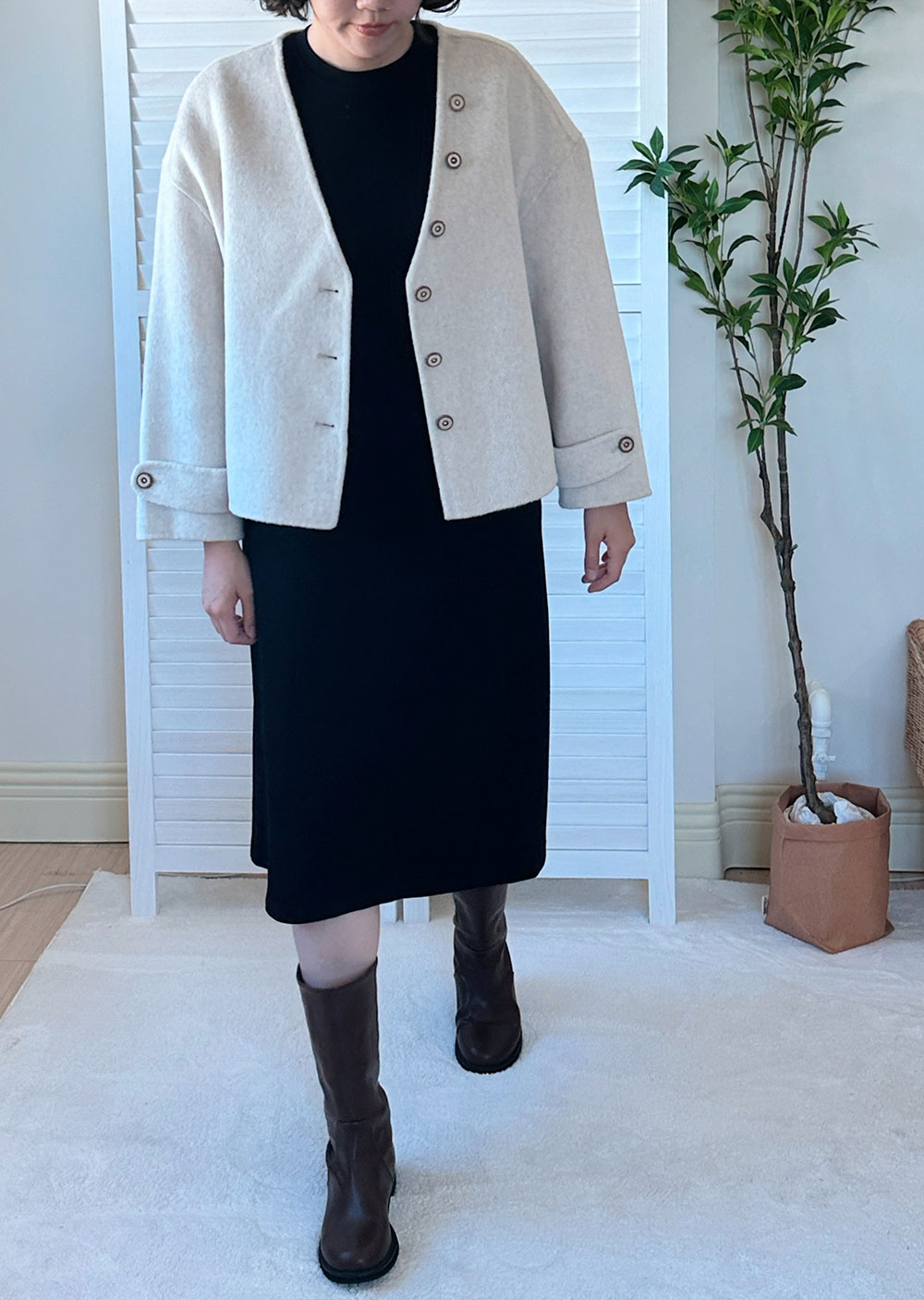 韓國極簡神纖洋裝7