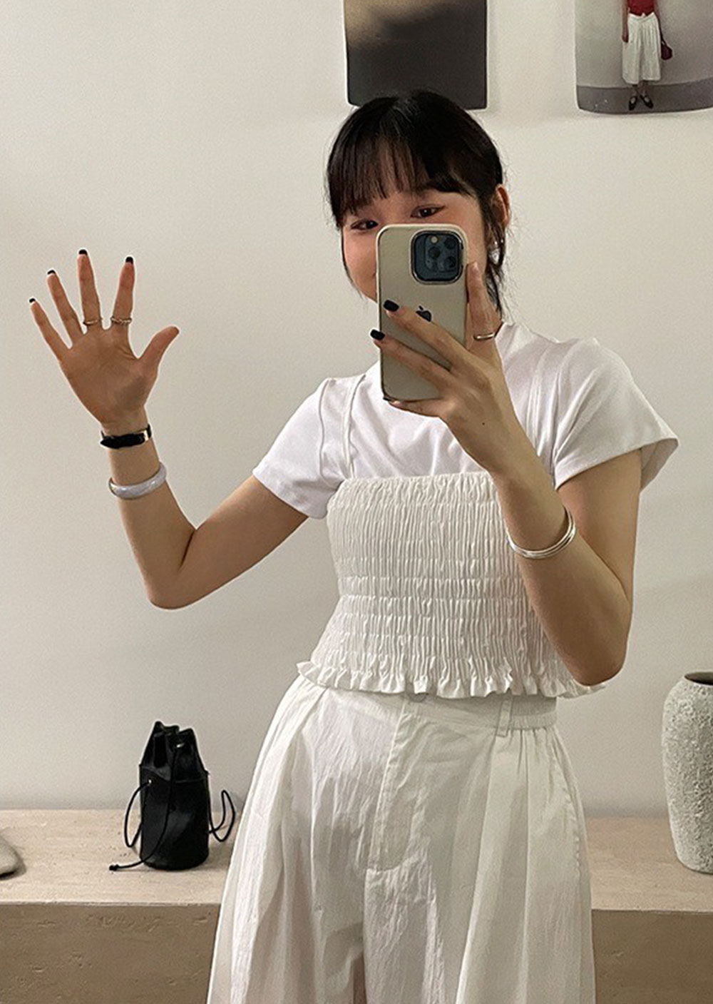 棉質設計感吊帶背心7