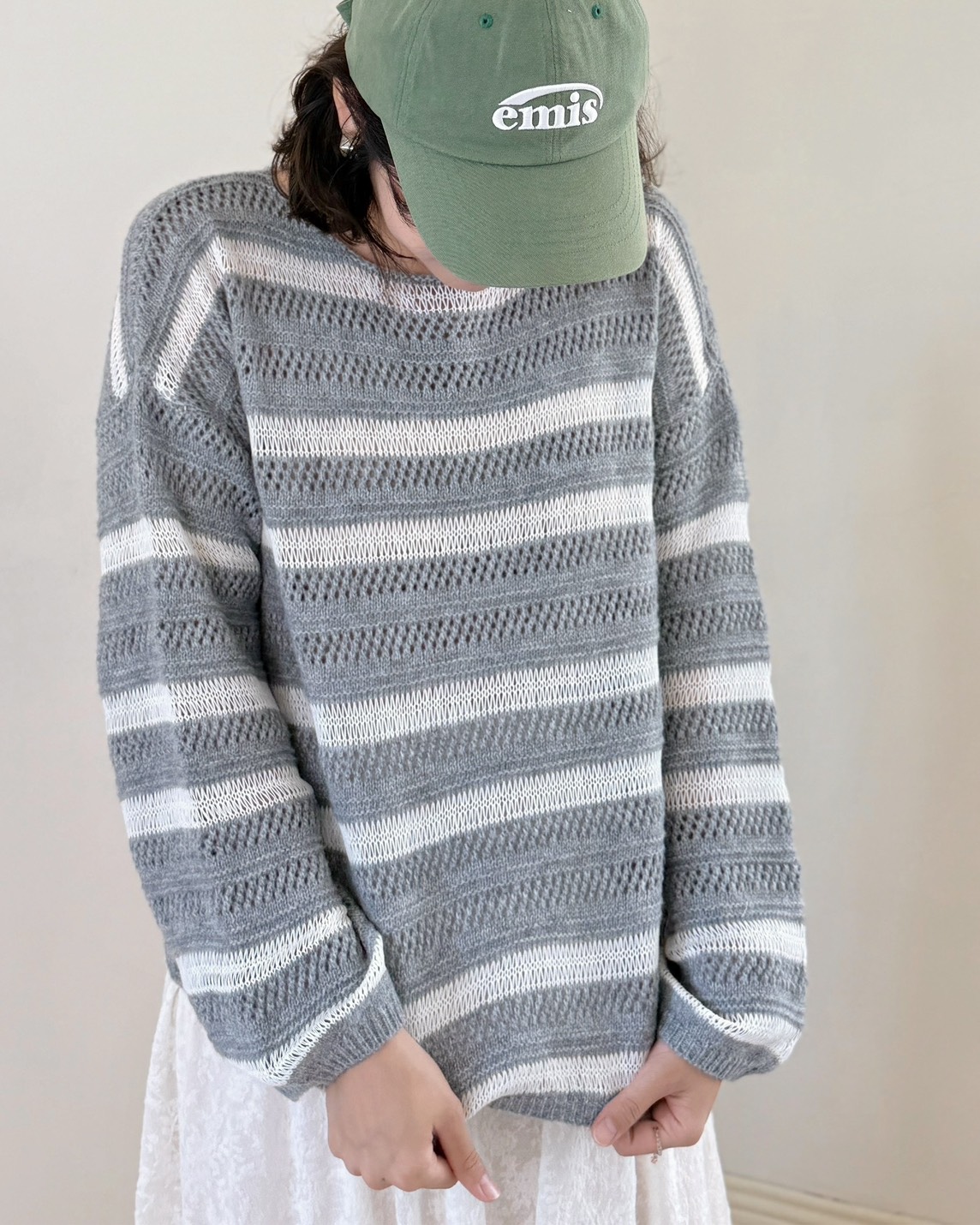 韓國條紋針織上衣6