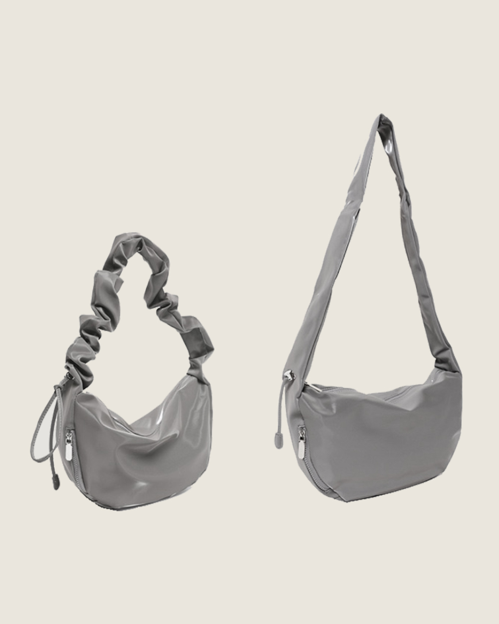 2way光澤側背包-灰