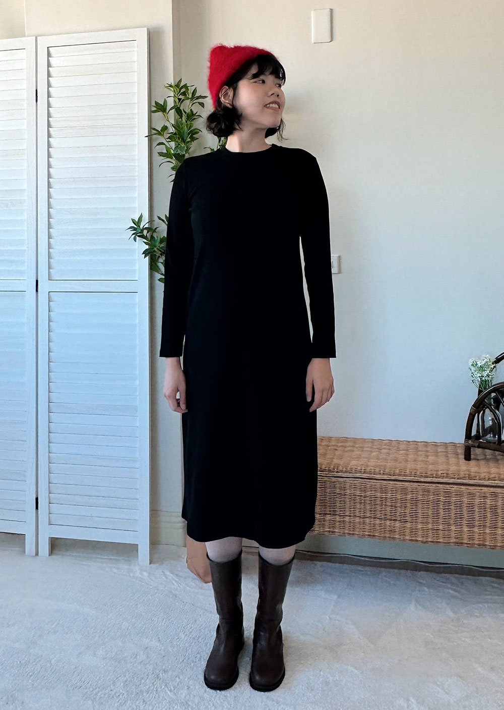 韓國極簡神纖洋裝5