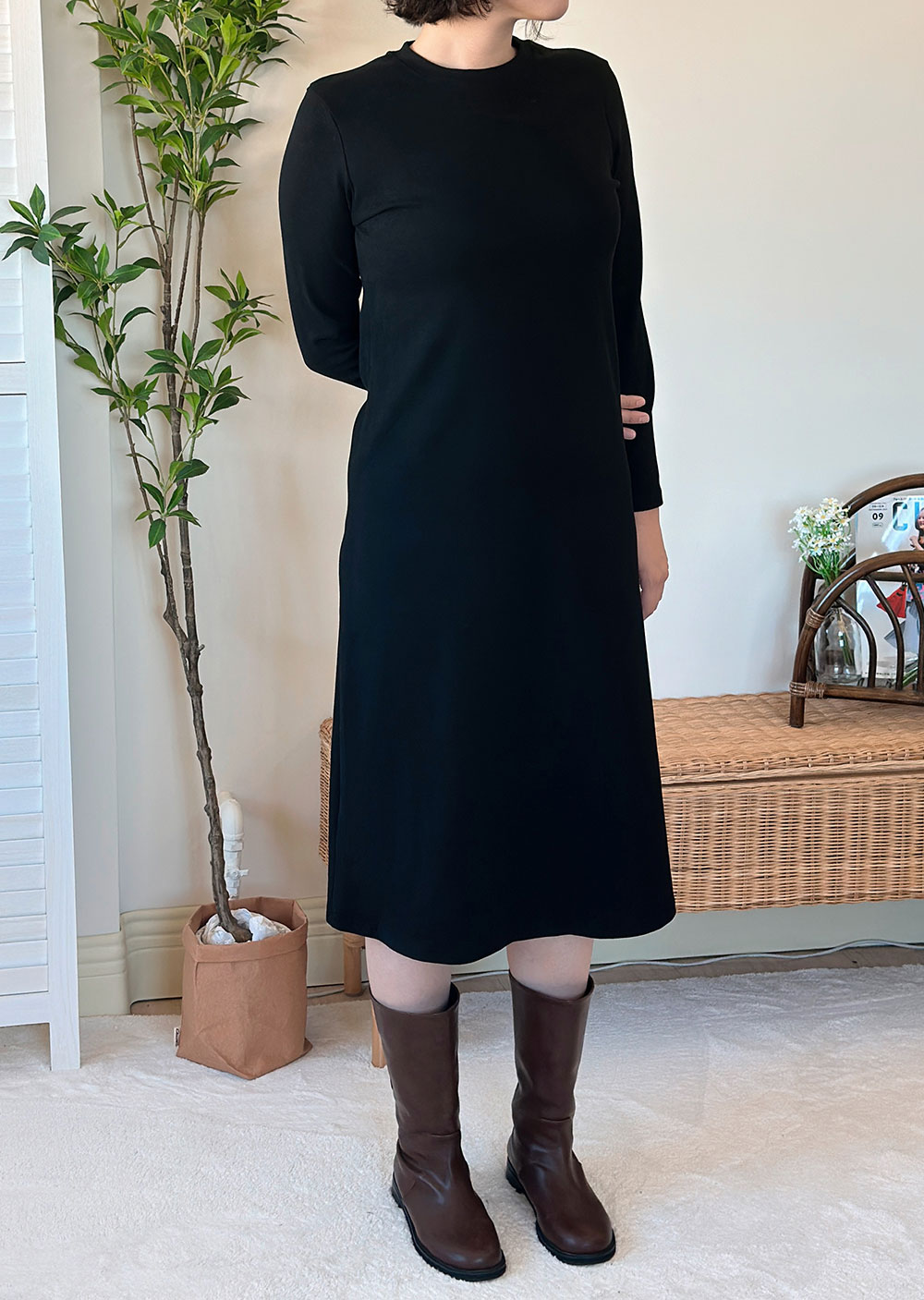 韓國極簡神纖洋裝3