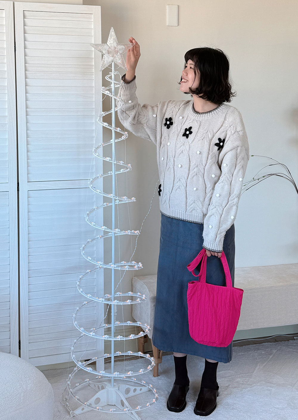 witharch燈心絨口袋長裙5